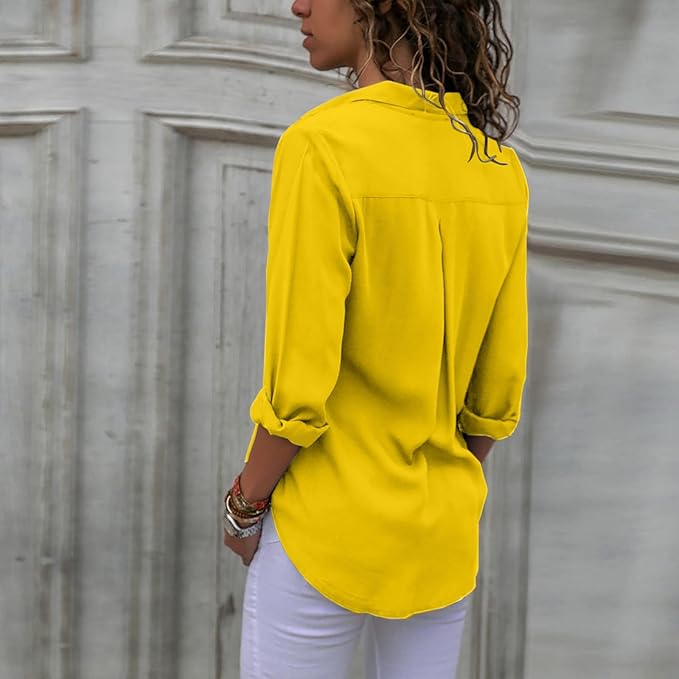 Elegante Damenbluse Chiffon Bluse Frauen Oberteil