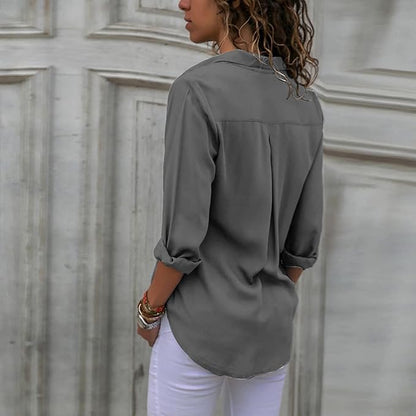 Elegante Damenbluse Chiffon Bluse Frauen Oberteil