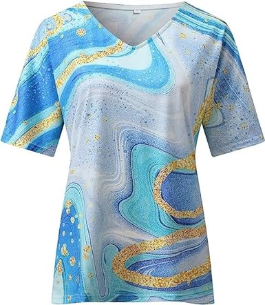 Damen T-Shirt Boho Chic Blumenmuster