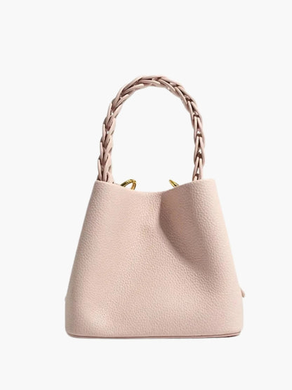Elegante Damenhandtasche Geflochtener Henkel Strukturiert