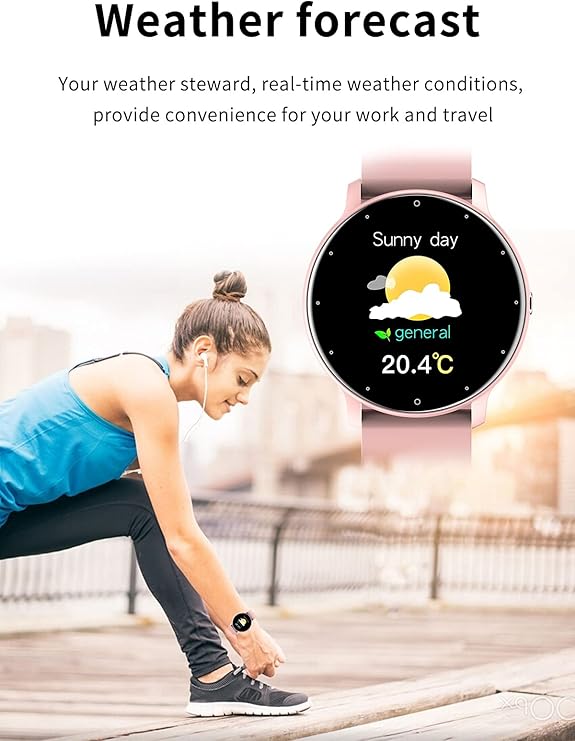 Wasserdichte Smartwatch Unisex mit Herzfrequenzmesser und Fitness Tracker