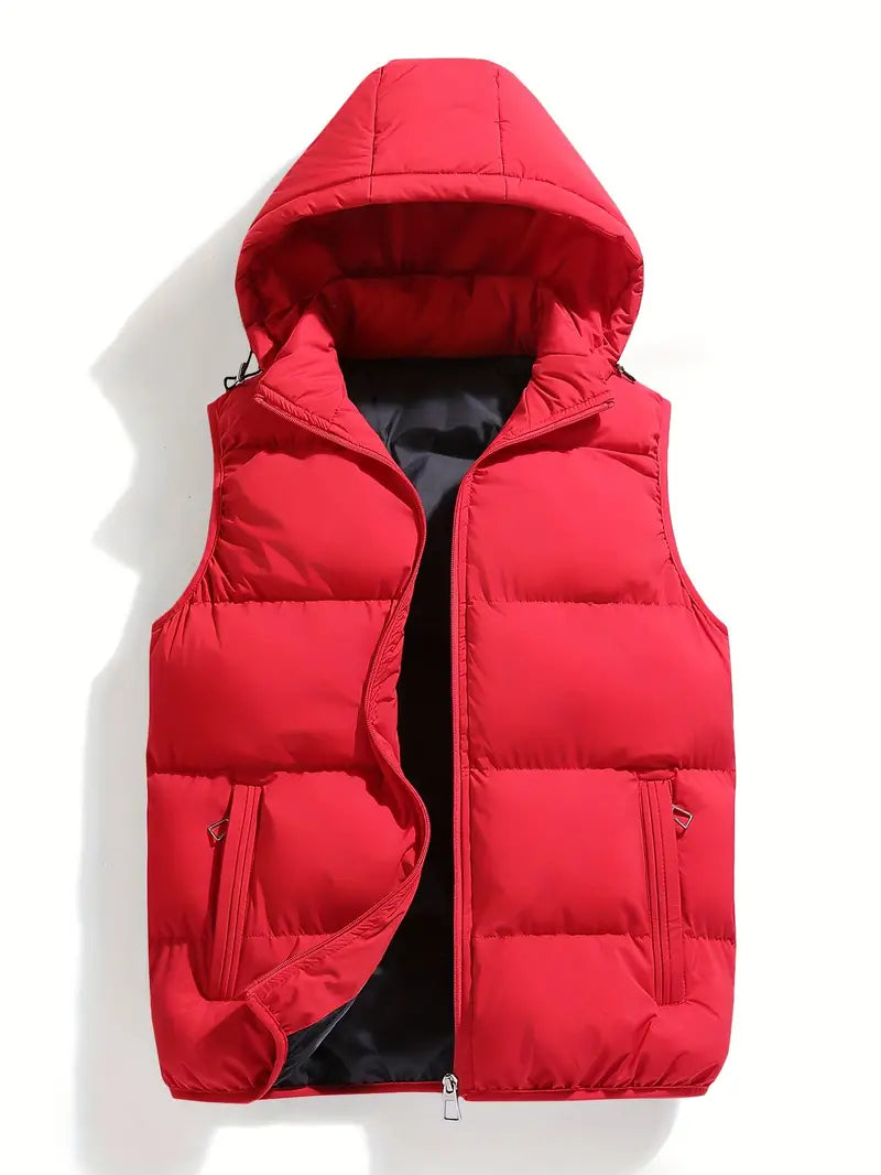 Herren Steppweste Leicht Körperwärmer Winterjacke Mit Kapuze