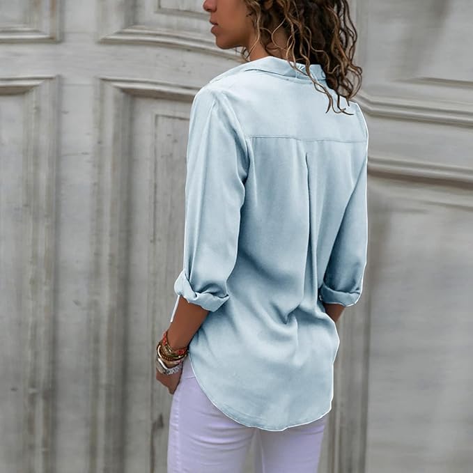 Elegante Damenbluse Chiffon Bluse Frauen Oberteil