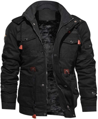 Gefütterter Militärmantel Herren Warm Winter
