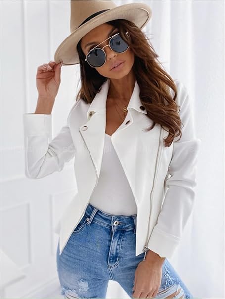 Lederjacke Damen Suede Wildleder Elegante