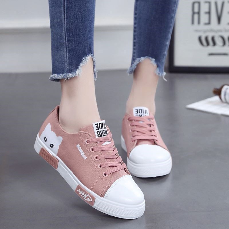 Bequeme Sneaker Schuhe Unisex Canvas Weiße Mode