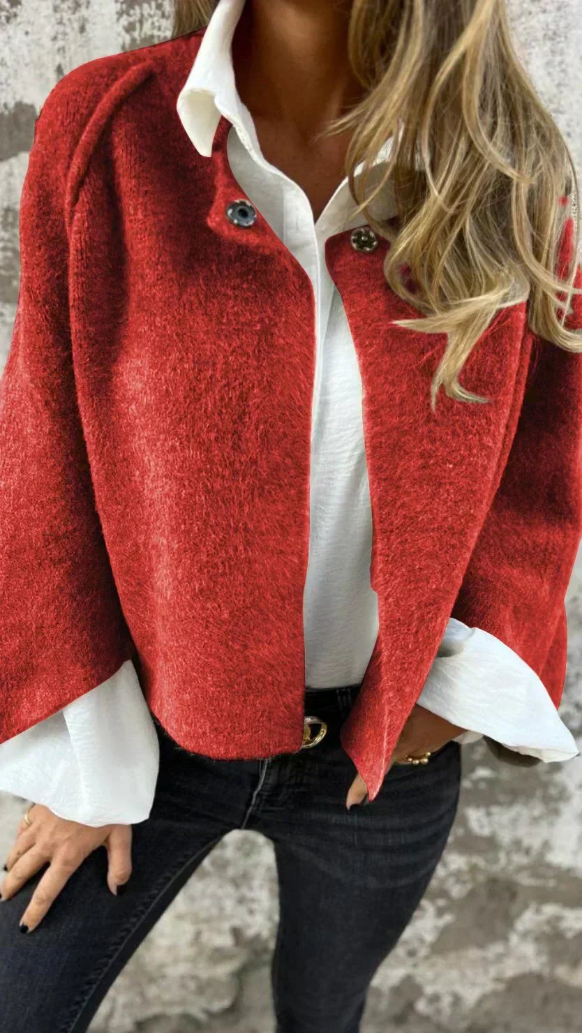 Kurze Lederjacke Elegante Damenjacke Schwarz - BerlinGlamour