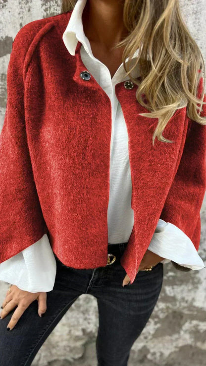 Kurze Lederjacke Elegante Damenjacke Schwarz - BerlinGlamour