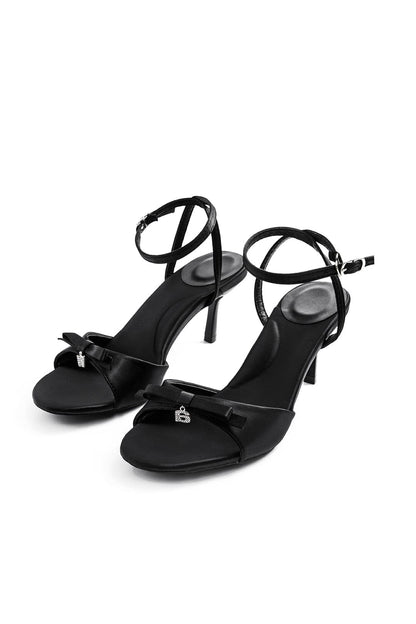 Schwarze Sandaletten mit Absatz Elegante Damen Schuhe - BerlinGlamour