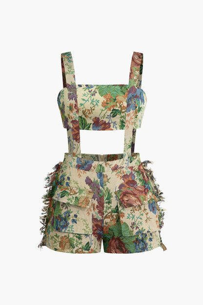 Blumen Zweiteiler Set Vintage Damenkleidung - BerlinGlamour