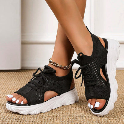Orthopädische Sandalen Plateau Komfort Schuhe