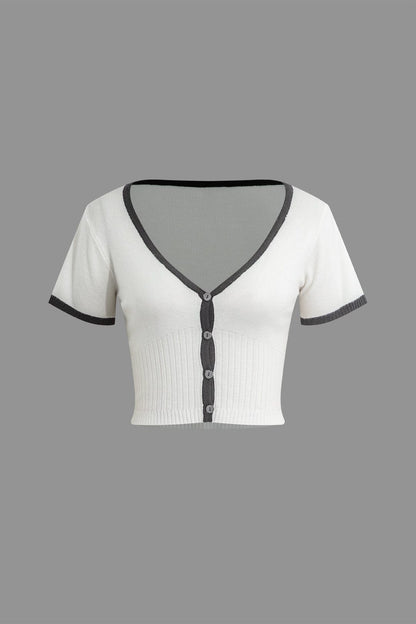 Damen Zweiteiler Set Strick Top und Rock