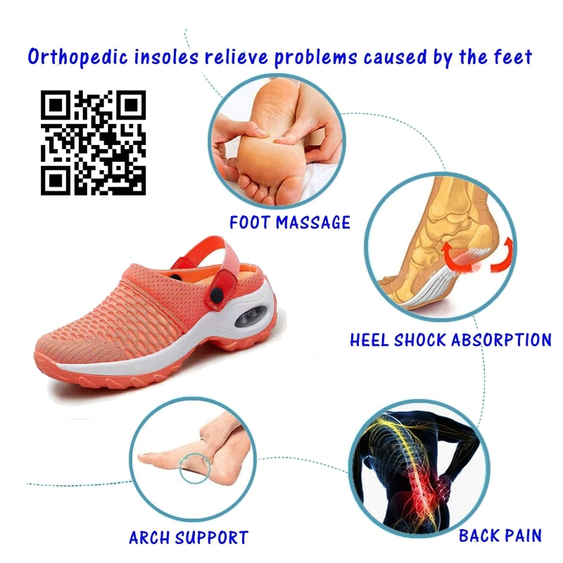 Damen Gleitschuhe Orthopädisch Komfortabel Bequem