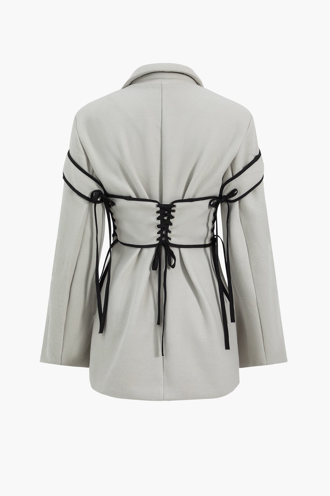 Elegantes Frauen Zweiteiler Set Blazer Korsett Schnürung