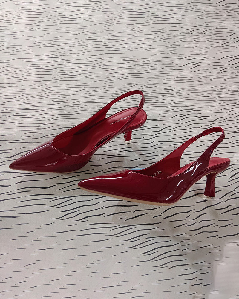 Stilettos High Heels Spitzer Zehenpartie Einfarbig