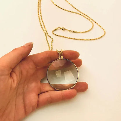 Loupenhalskette Vergrößerungskette Schmuck Geschenk