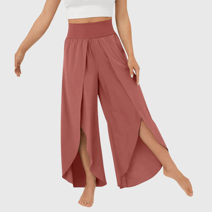 Damenhose Weit Boho Stil mit Schlitz