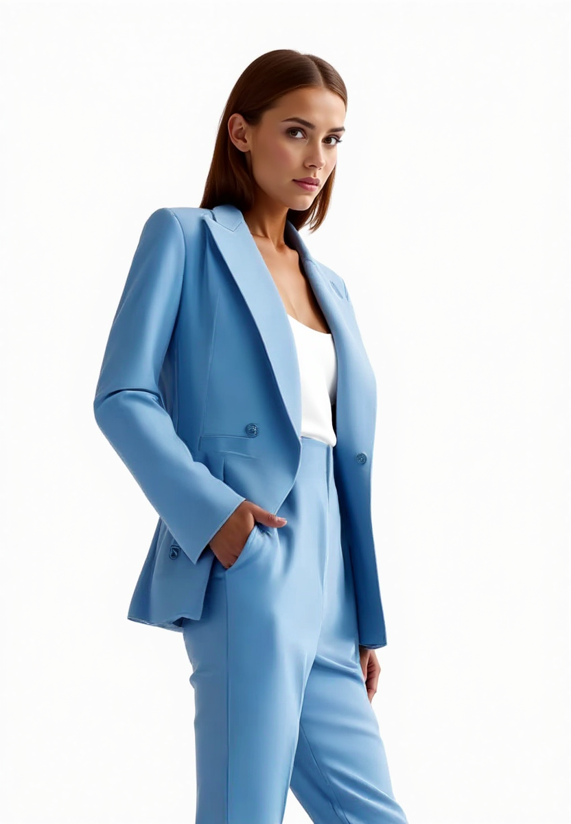 Damenschuhe passen nicht zum Anzug, also bleibt es ein Anzug. 
Maßgeschneiderter Damenanzug Elegant Blazer Hosen Set