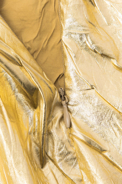 Metallic Midirock Glänzend Elastisch Damenrock