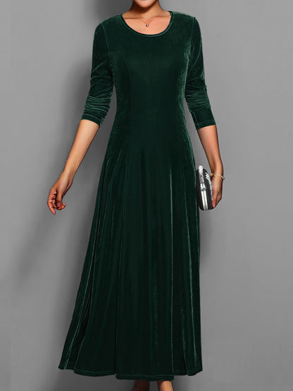 Damen Kleid Lang Slim Fit Abendkleid Elegант