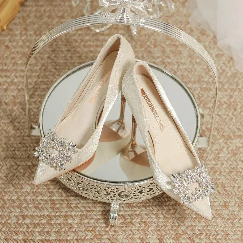 Hochzeitschuhe Stiletto Strass Schuhe Braut