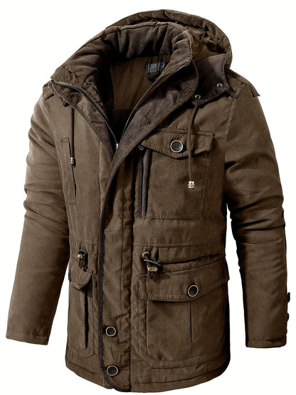 Herren Winterjacke Warm Kapuze Freizeitjacke