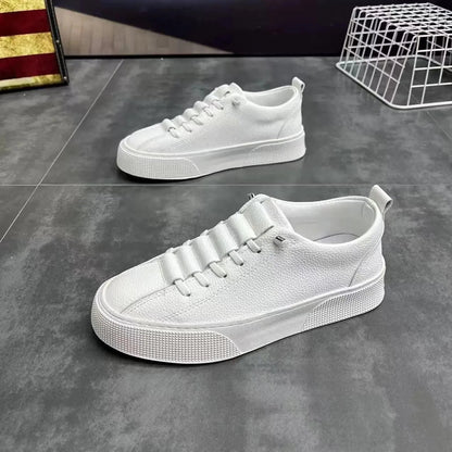 Herren Sneaker Niedrig Kunstleder Schwarz