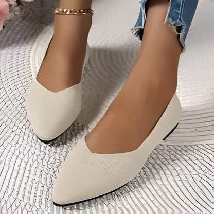 Damen Flache Schuhe Casual Knit Schuhe Spitze Zehen - BerlinGlamour