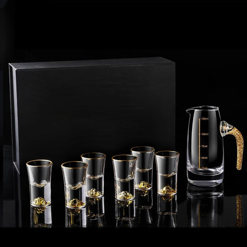 Luxus Trinkglas-Set Gold Handgefertigt Elegantes Design