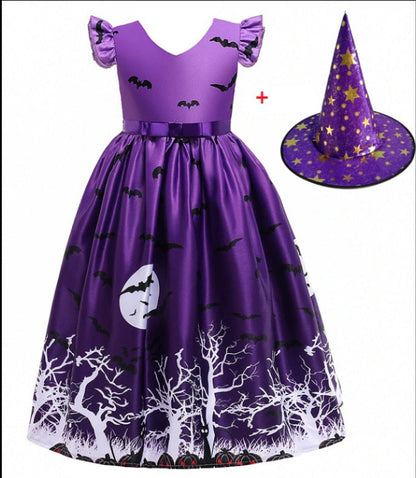 BerlinGlamour Halloween Prinzessin Kleid mit Halloween-Druck