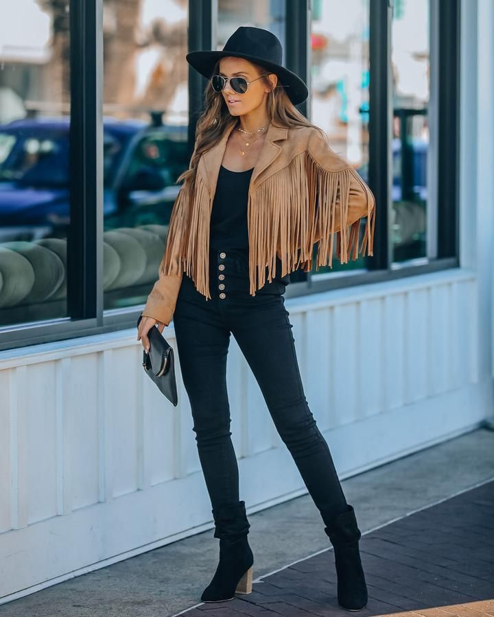 Fraya Lederjacke Kurz Velours Optik Festival - BerlinGlamour
