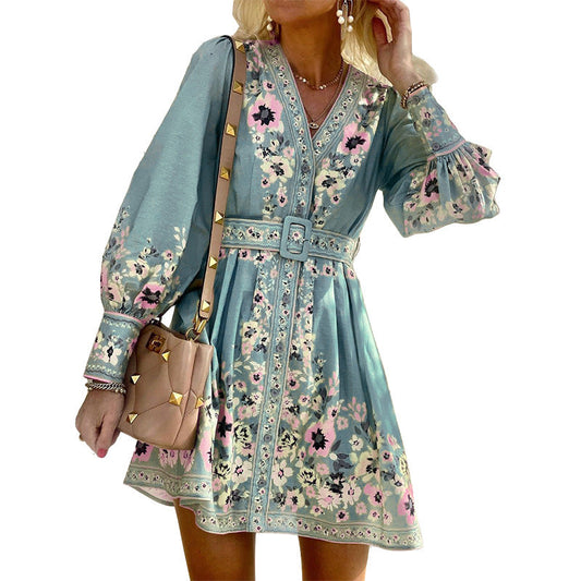 BerlinGlamour Boho Kleid mit lockerem Muster