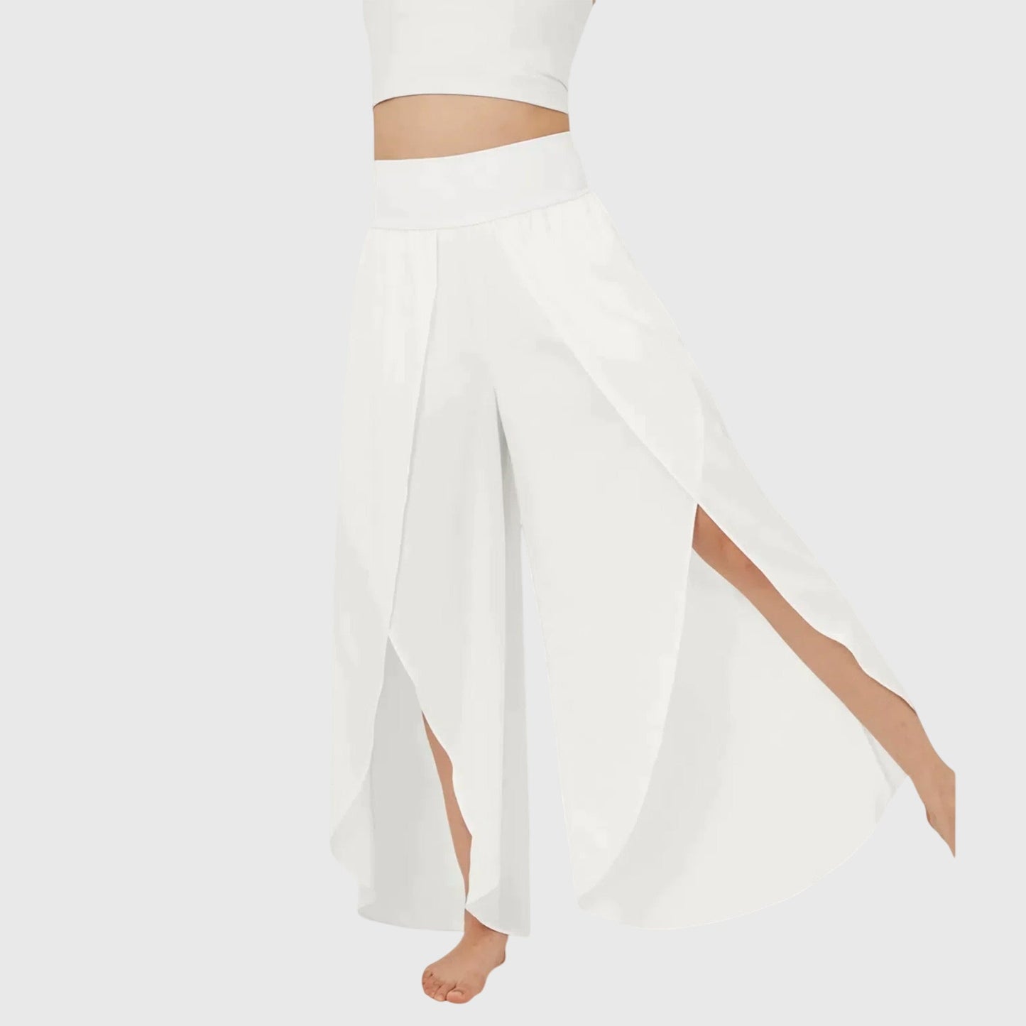 Damenhose Weit Boho Stil mit Schlitz