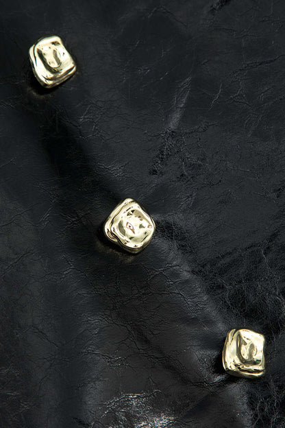 Mini-Rock aus Lackleder Elegant Gold