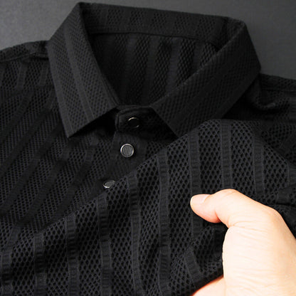 Seiden Poloshirt Herren Elegantes Premium-Qualität