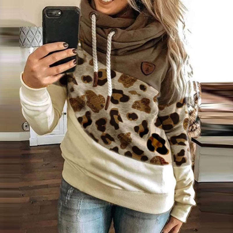 Leopard Hoodie Weich Komfortable Lässige Passform