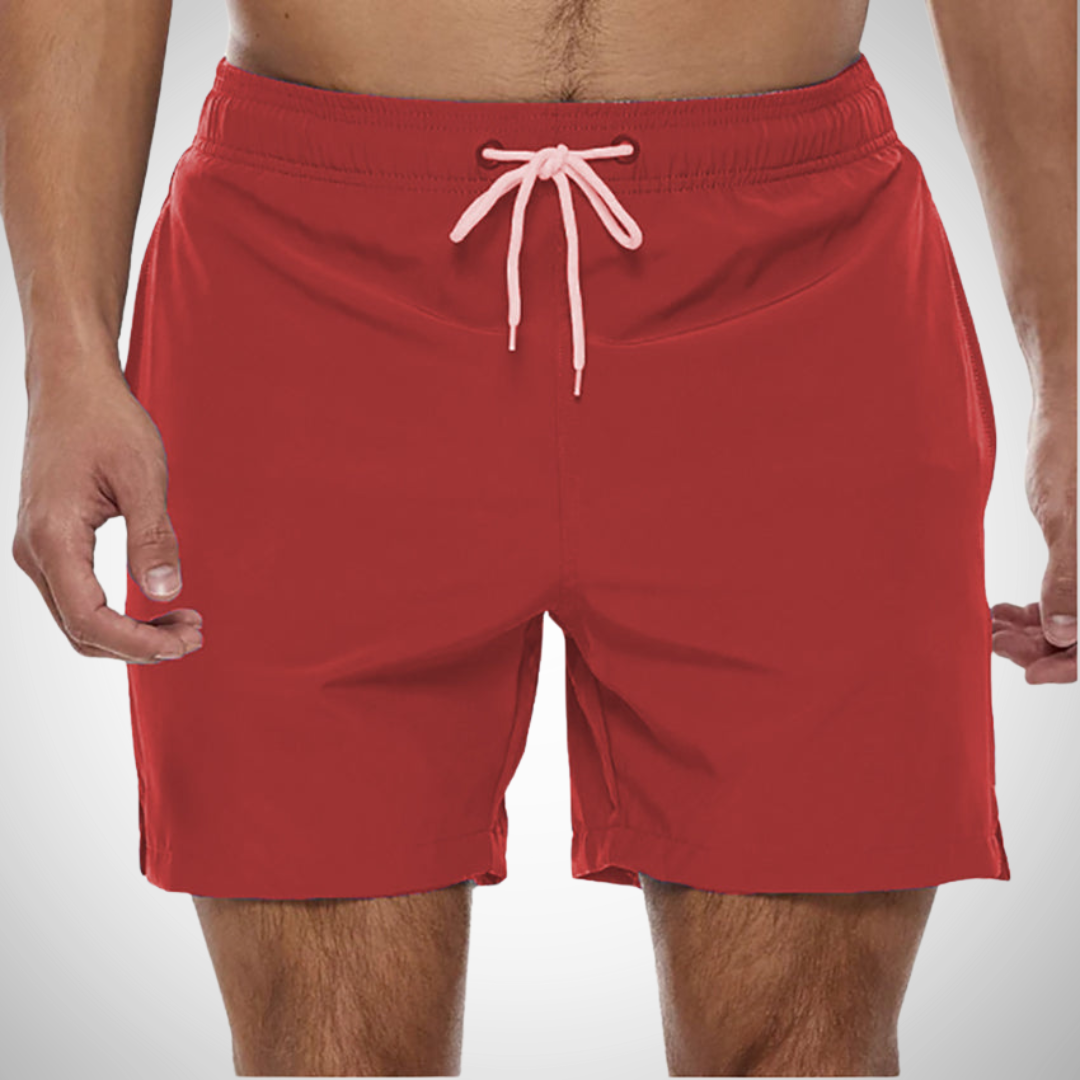 Herren Badehose Einfarbig Komfortabel Baumwolle