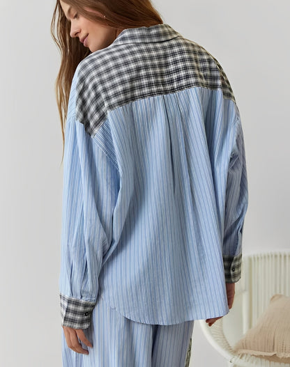 Damen Pyjama Set Bequem Lässig Baumwolle