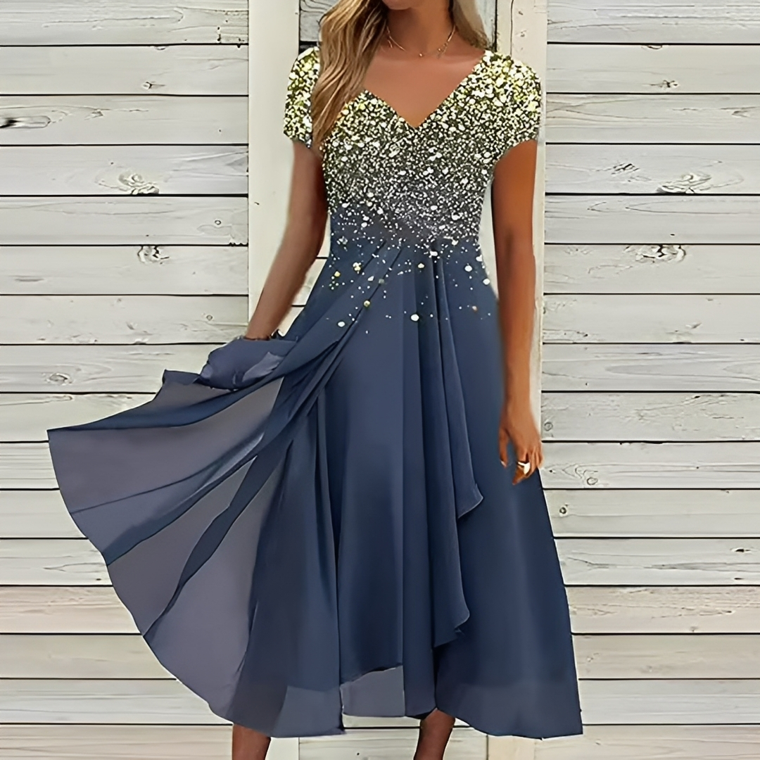 Sommerkleid Damen Schick Leicht Modern