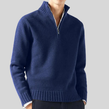 Luxuriöser Pullover Halb-Reißverschluss Warm