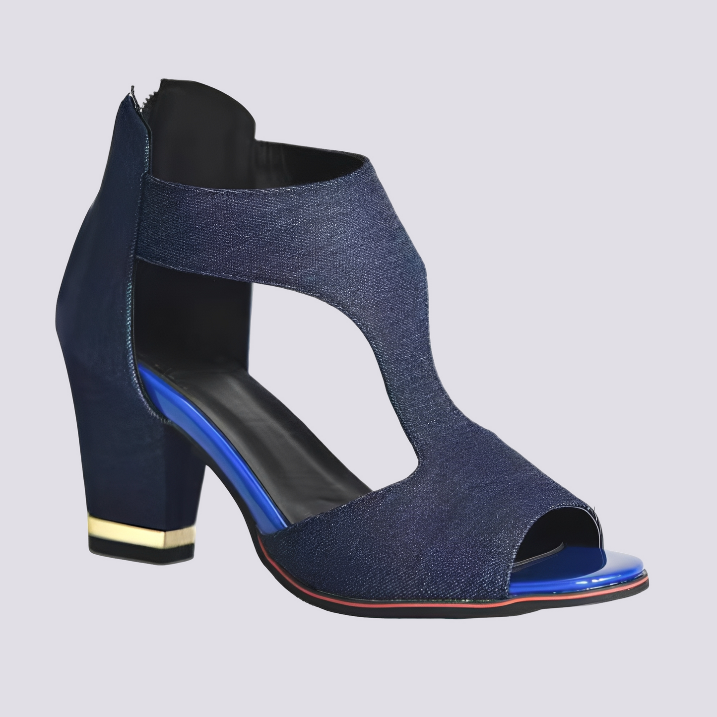 Damen Sandaletten Elegante Reißverschluss Schuhe