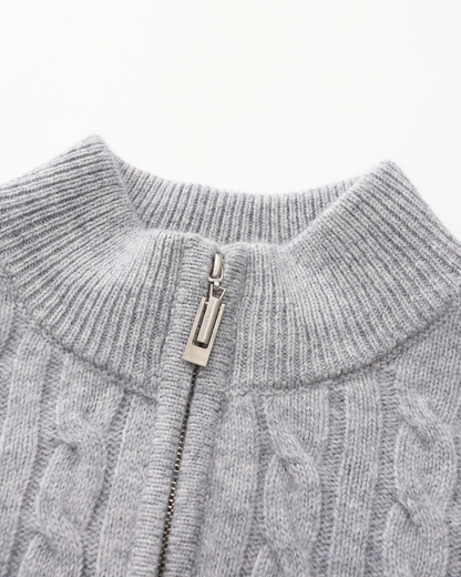 Herren Pullover Chunky Knit Kaschmir Warm mit Kabelmuster