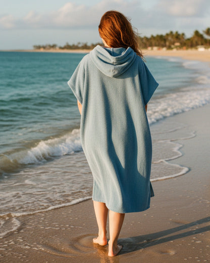 Damen Strandkleid Sommer Poncho Leicht