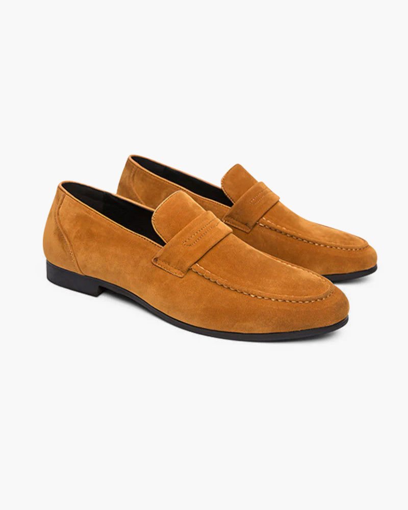 Männer Loafer Wildleder Schuhe Braun Elegante