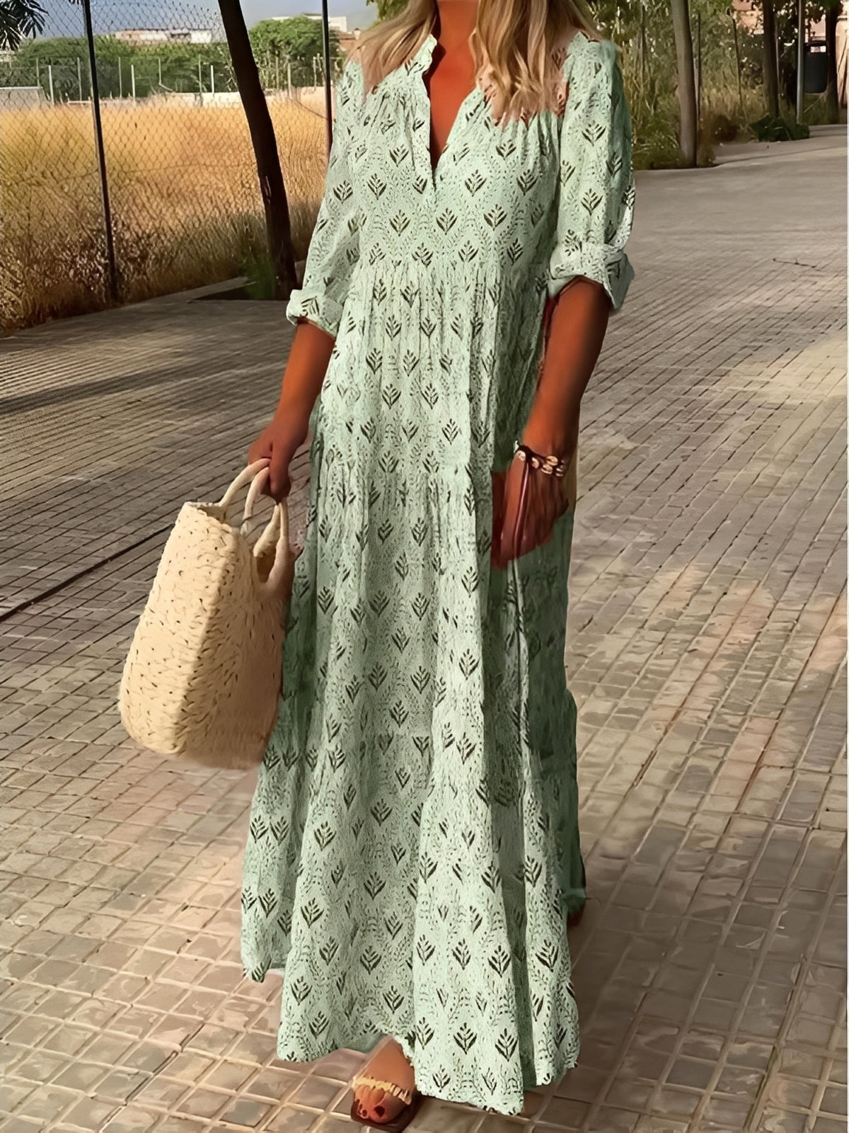 Lockeres Maxikleid Damen Modern Sommerkleid - BerlinGlamour
