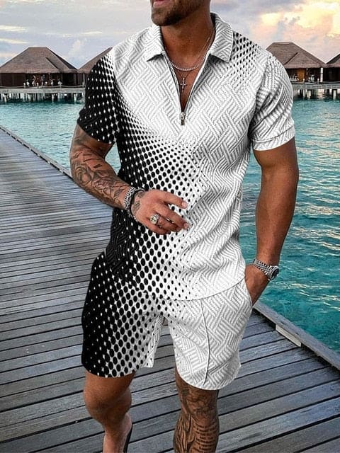 Herren Freizeit Set Farbenfroh Sportlich Modern