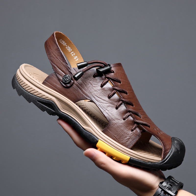 Ledersandalen Männer Robust Bequem Sommer