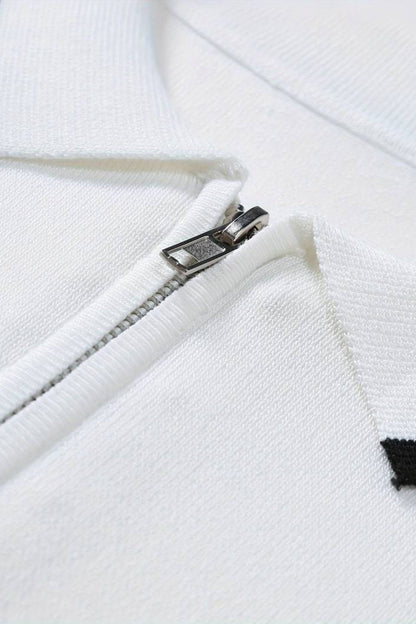 Poloshirt Herren Klassisch Reißverschluss Modern