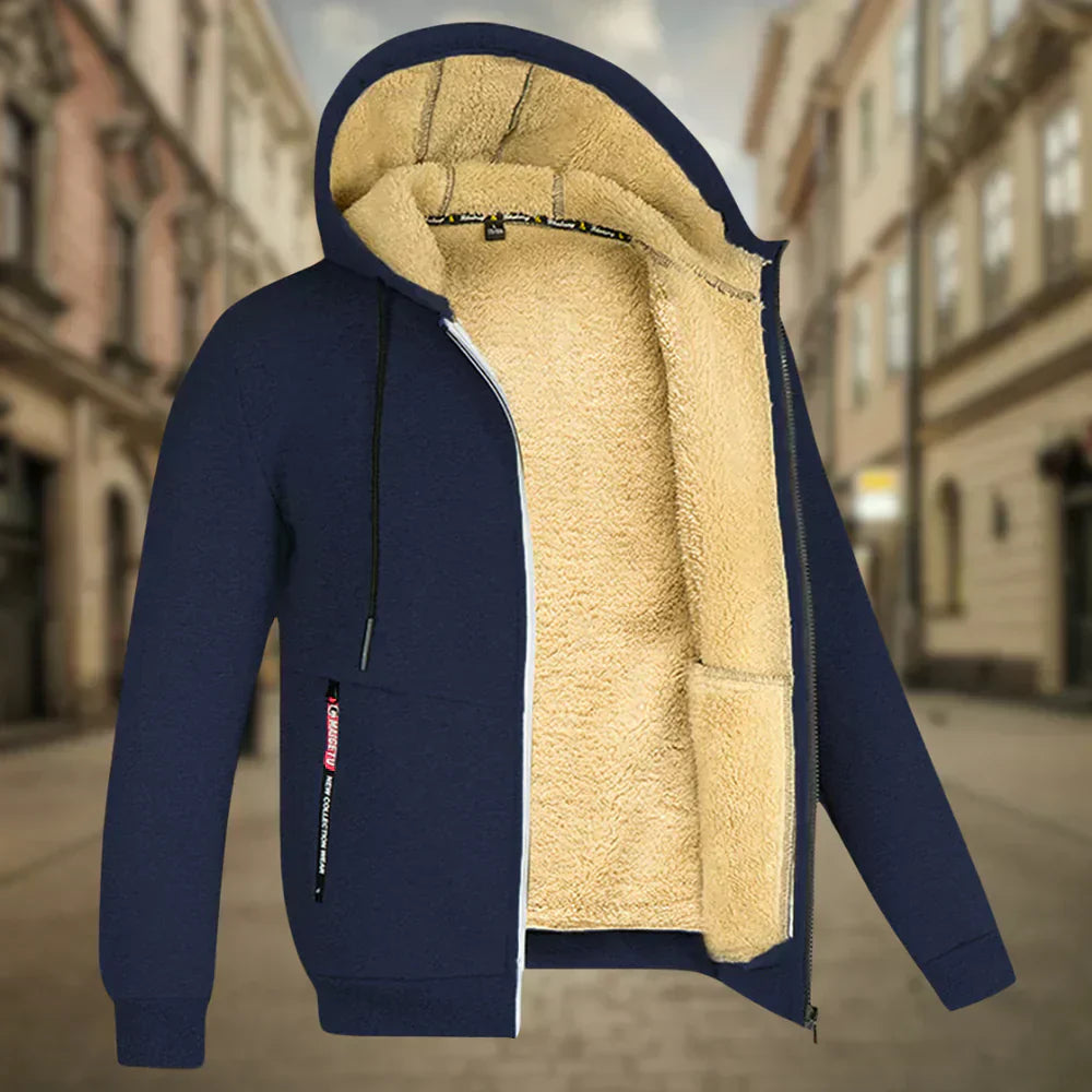 Herren Fleece Hoodie Warm Bequem Sportlich