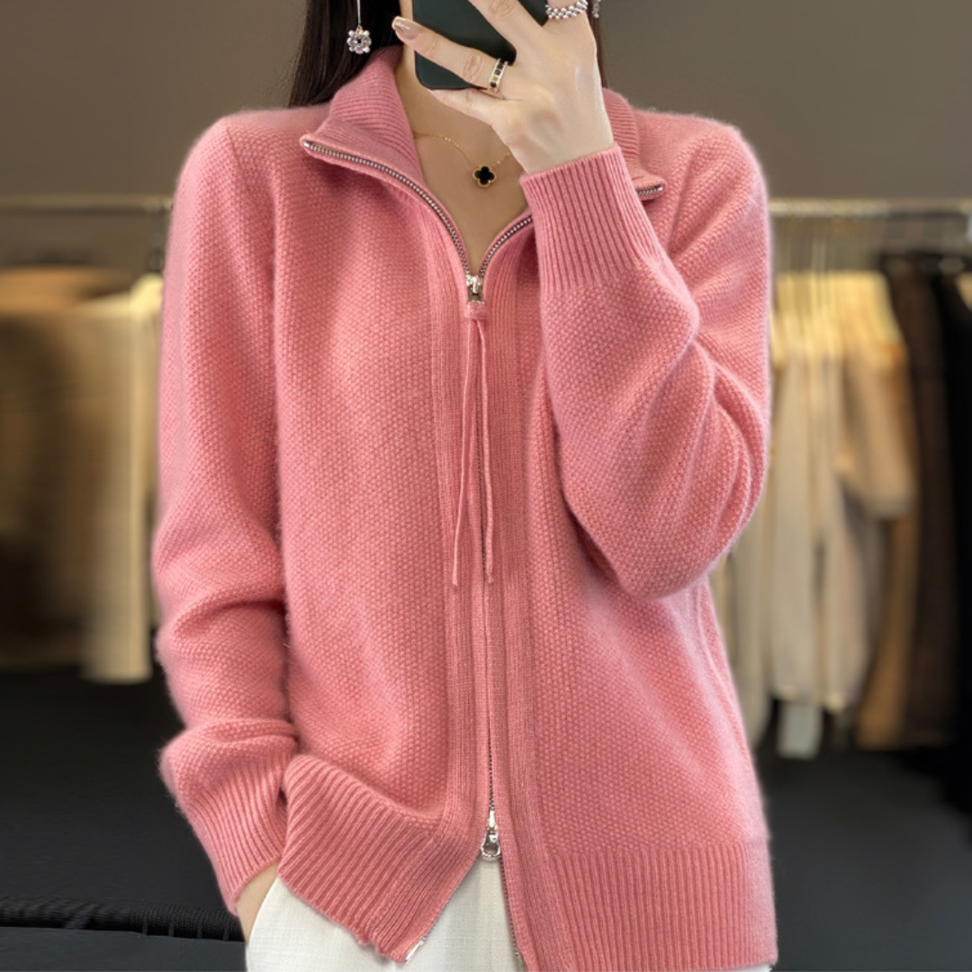 Eleganter Cardigan mit Reißverschluss Bequem Modern